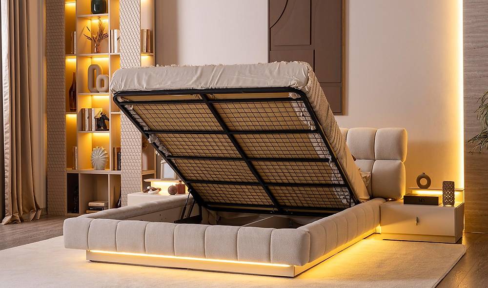 Atelier Karyola ve Başlık Yatak Baza Başlık