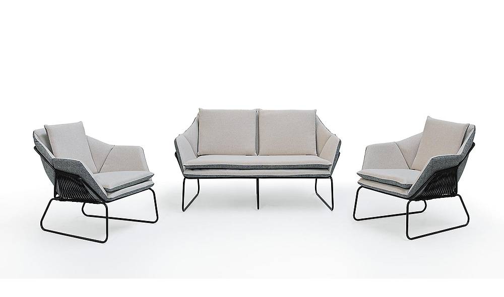Dalyan Bahçe Koltuk Takımı - Siyah Bahçe Oturma Grubu