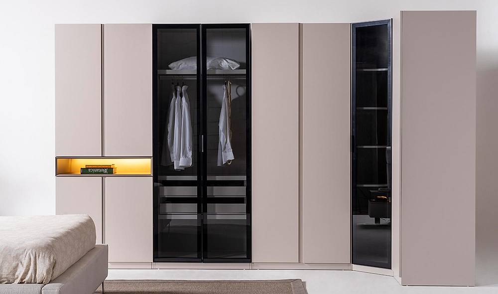 Samara Bazalı Yatak Odası - Köşe Dolaplı Giyinme Odası