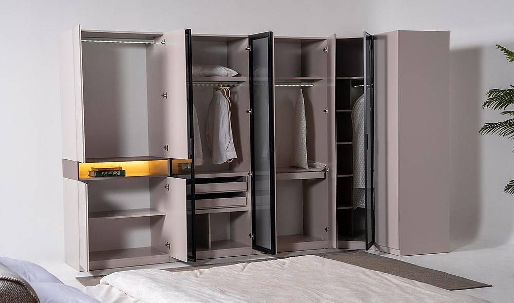 Samara Gardrop - Köşe Dolaplı Giyinme Odası