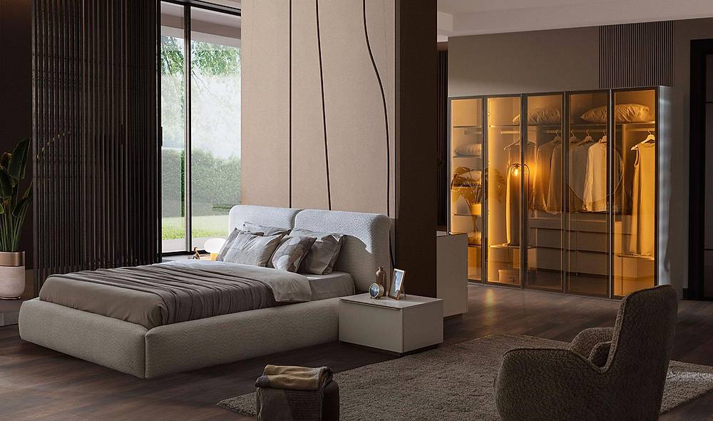 Merry Bazalı Yatak Odası - Reflekte Kapaklı Yatak Odası