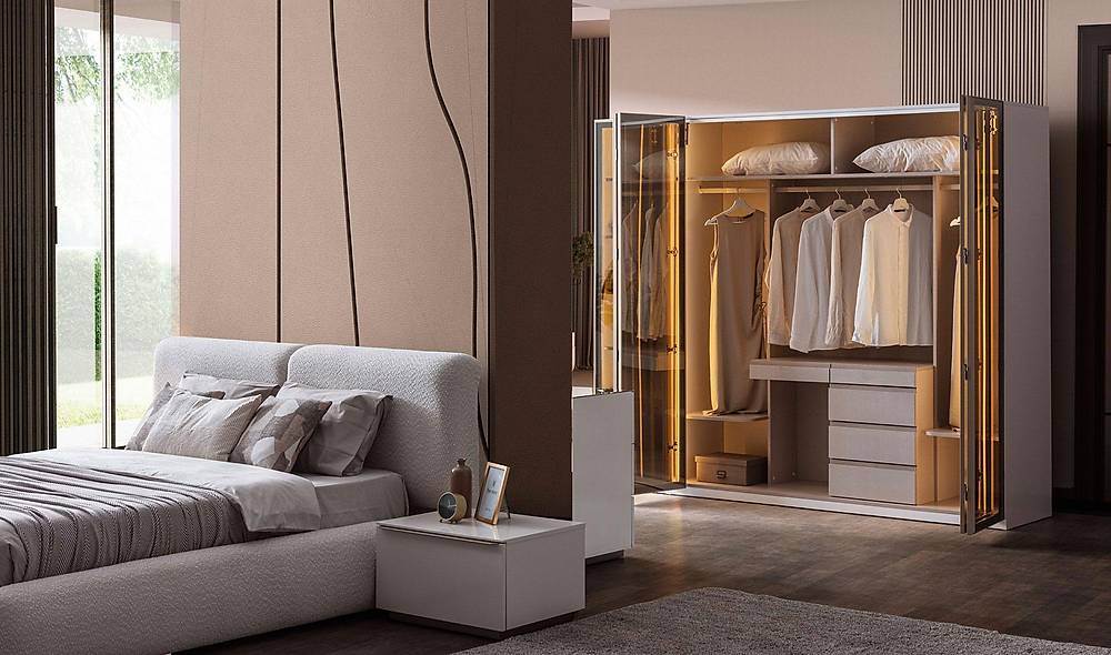 Merry Bazalı Yatak Odası - Reflekte Kapaklı Yatak Odası