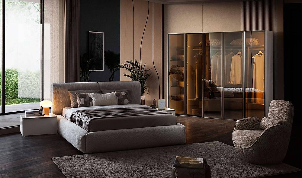 Merry Bazalı Yatak Odası - Reflekte Kapaklı Yatak Odası