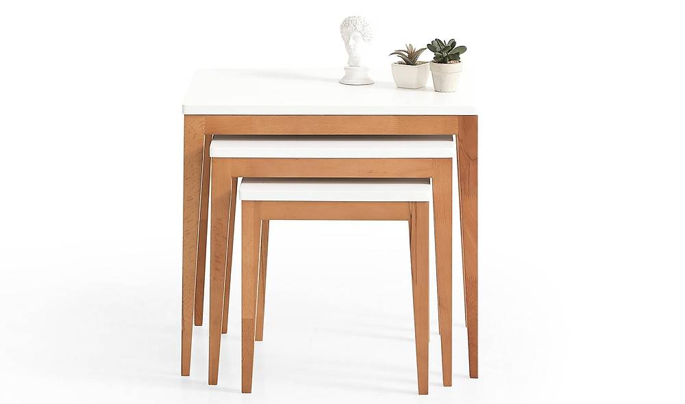 Rowena Zigon Sehpa - Beyaz Sehpa ve Aksesuar