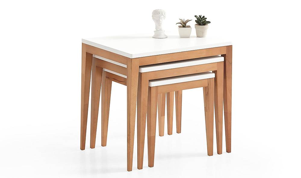 Rowena Zigon Sehpa - Beyaz Sehpa ve Aksesuar