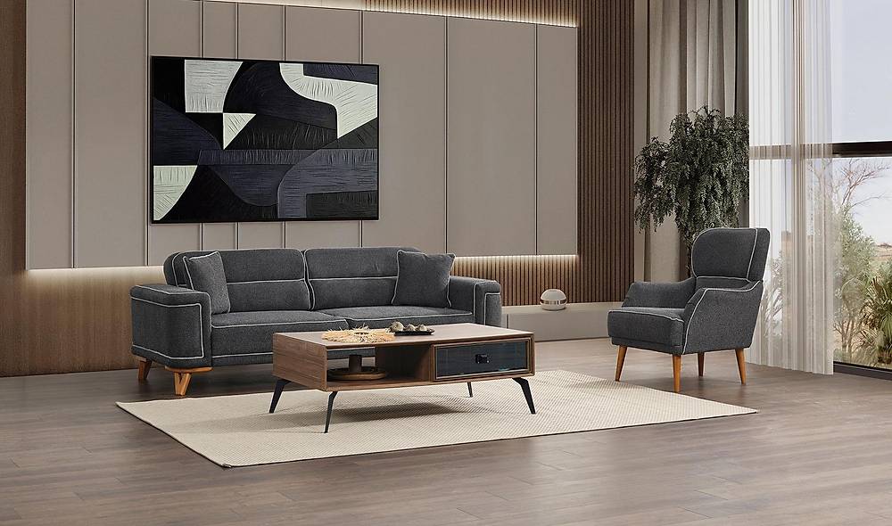 Milda Koltuk Takımı - Gri Koltuk Takımı