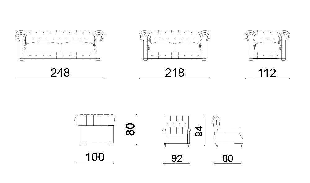 Milano Lüx Chester Salon Takımı Koltuk Takımı