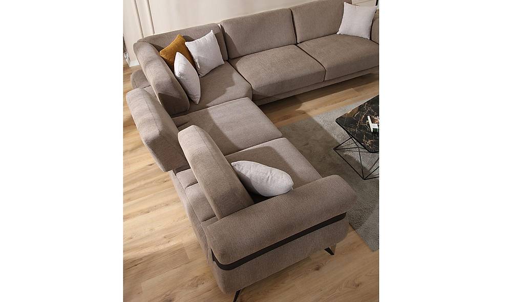 Laremy Köşe Takımı - Bej Köşe Koltuk