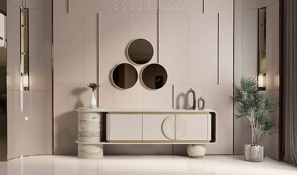 Elizabeth Yemek Odası - Bej Yemek Odası