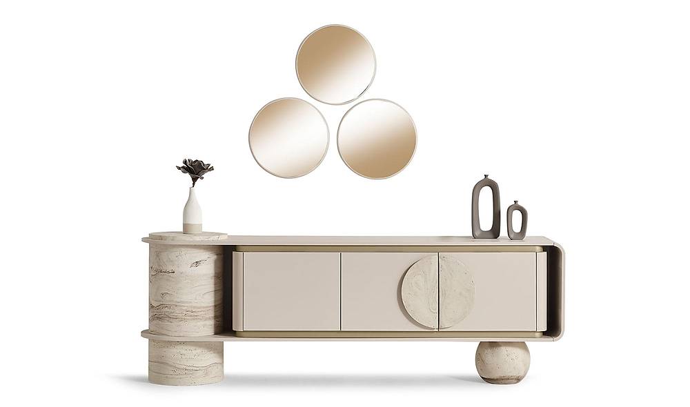 Elizabeth Yemek Odası - Bej Yemek Odası