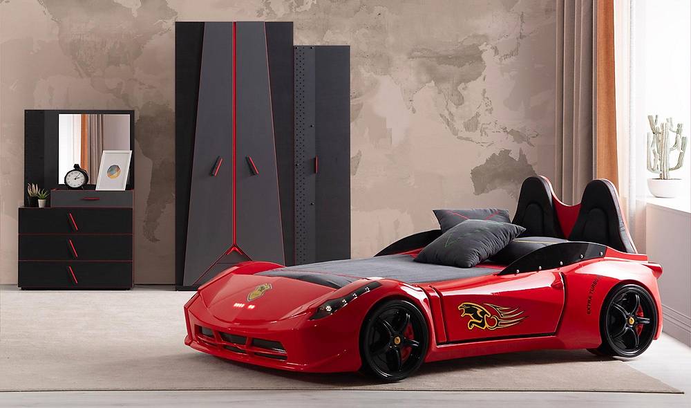 Network Arabalı Genç Odası - Kırmızı Genç Odası