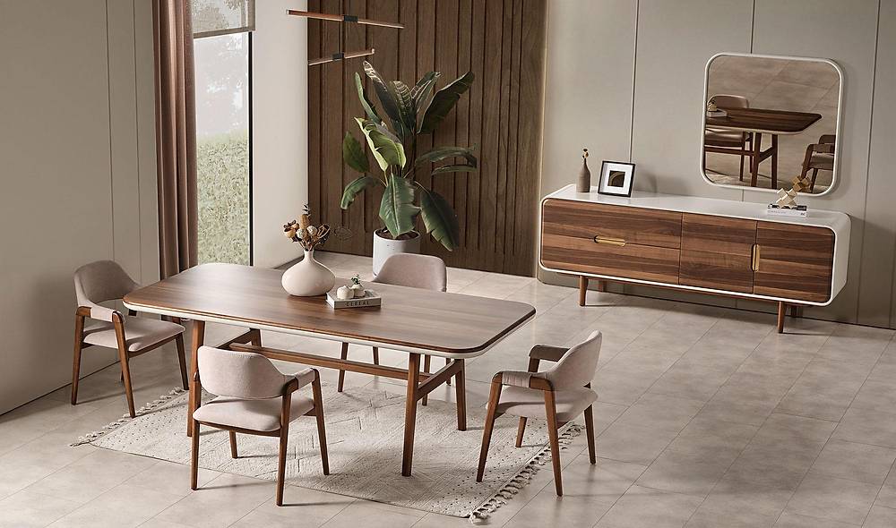 Toronto Yemek Odası - Ceviz Yemek Odası