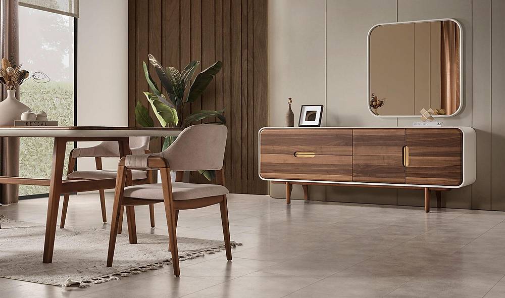 Toronto Yemek Odası - Ceviz Yemek Odası