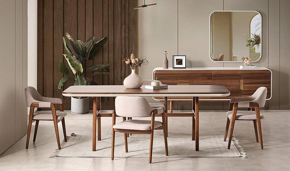 Toronto Yemek Odası - Ceviz Yemek Odası