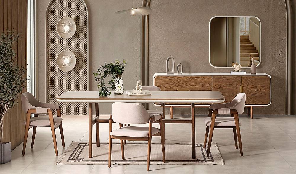 Toronto Yemek Odası - Meşe Yemek Odası