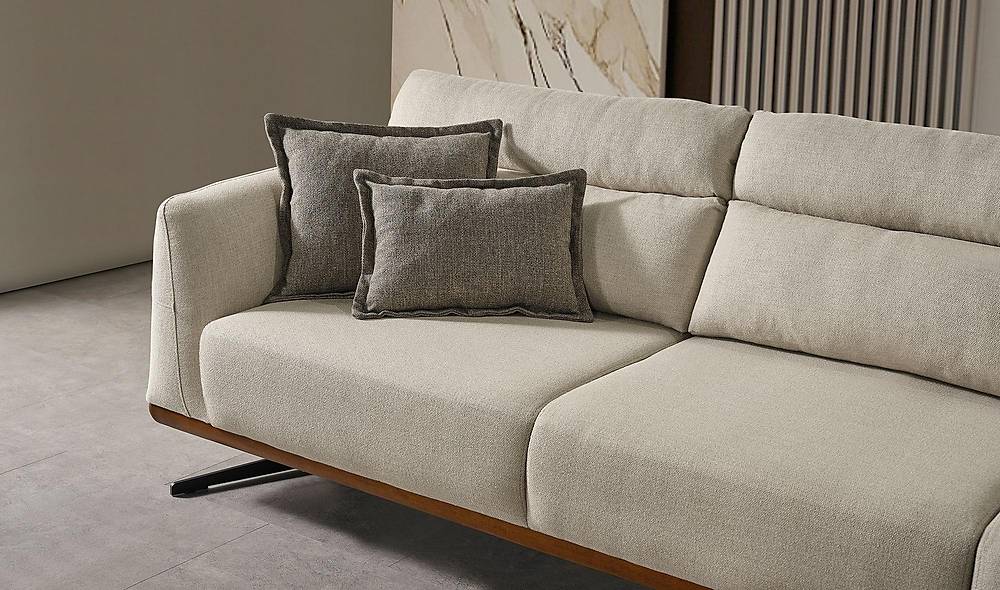 Becky Koltuk Takımı - Gri - Bej Koltuk Takımı