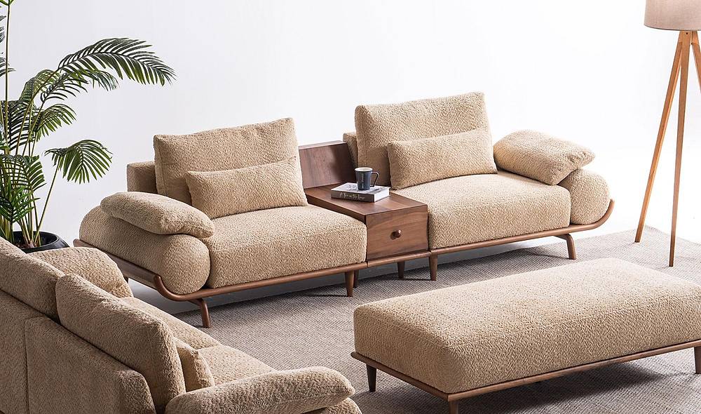 Almeda Koltuk Takımı - Ahşap Kollu Koltuk Takımı