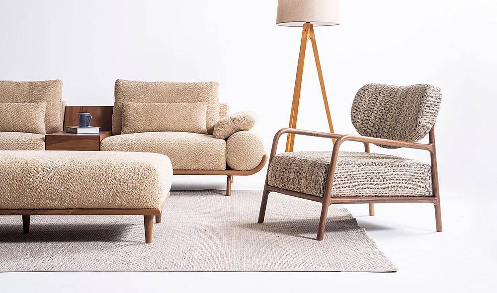 Almeda Koltuk Takımı - Ahşap Kollu Koltuk Takımı