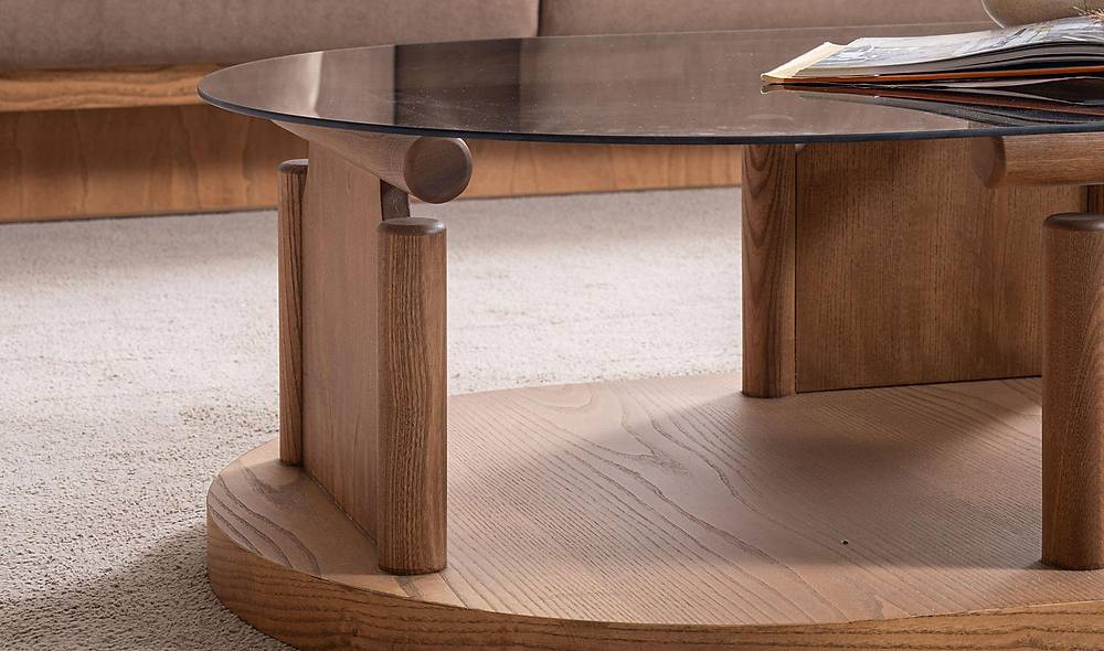 Bitez Orta Sehpa - Elips - Meşe Sehpa ve Aksesuar