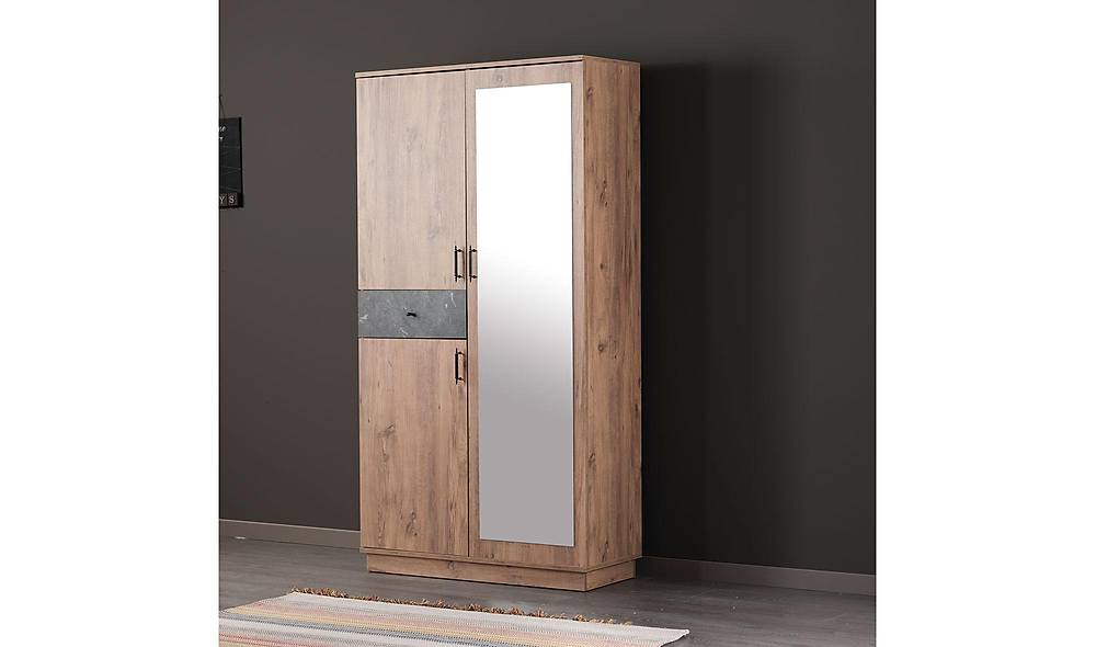 Craft Portmanto - 3 Kapılı - Ceviz Vestiyer Portmanto