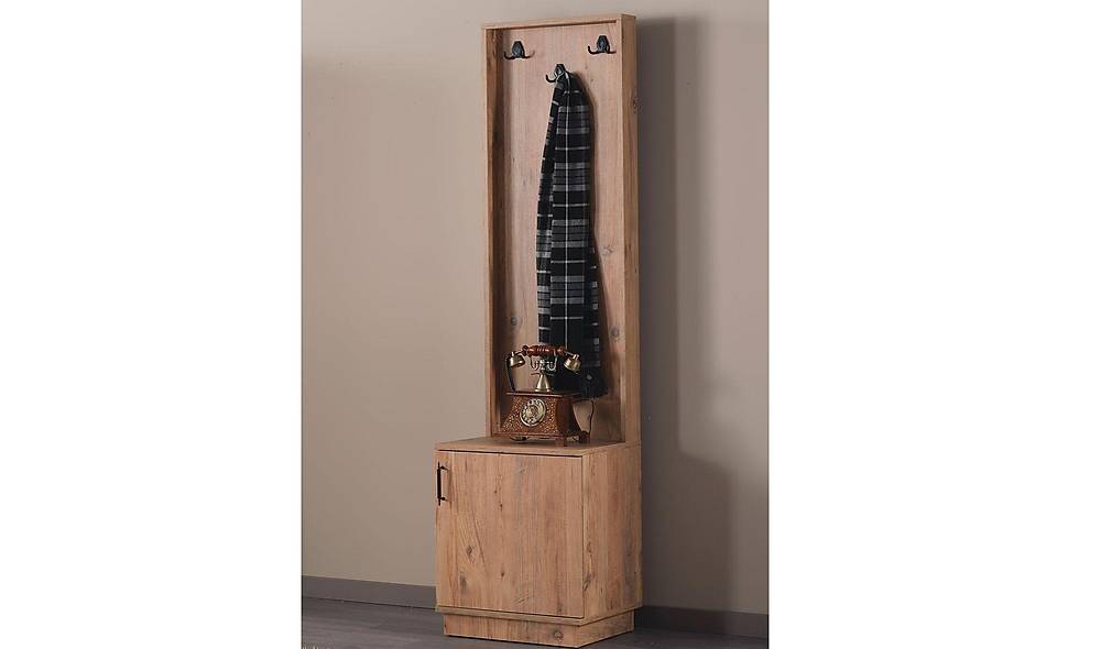 Craft Portmanto - 3 Kapılı - Ceviz Vestiyer Portmanto