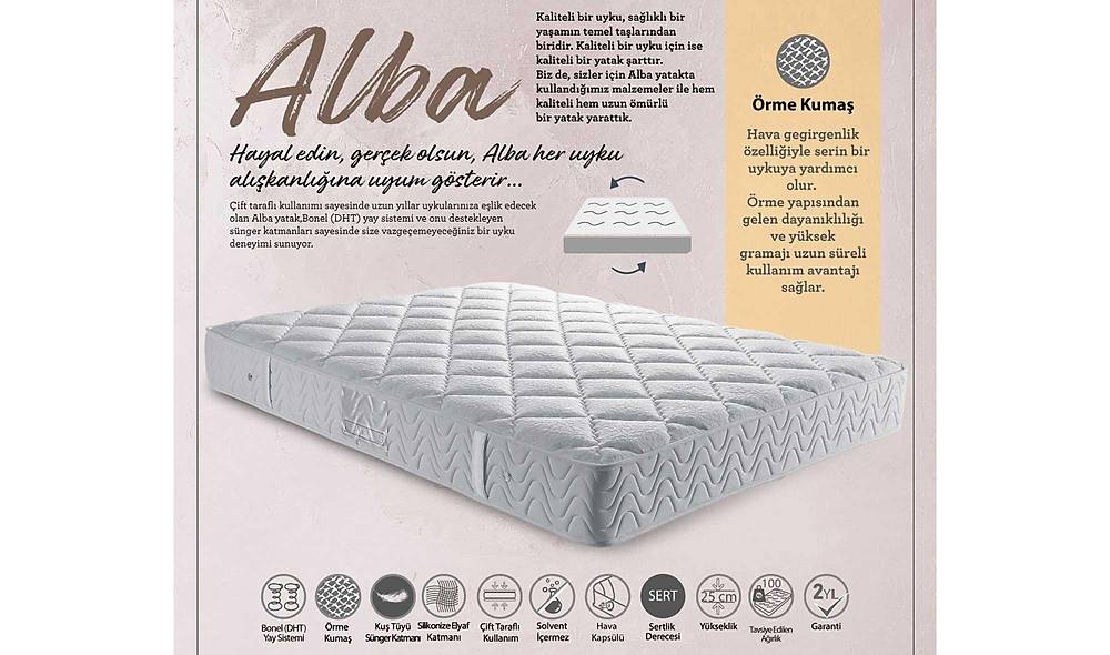 Alba Baza + Başlık + Yatak Baza Setleri