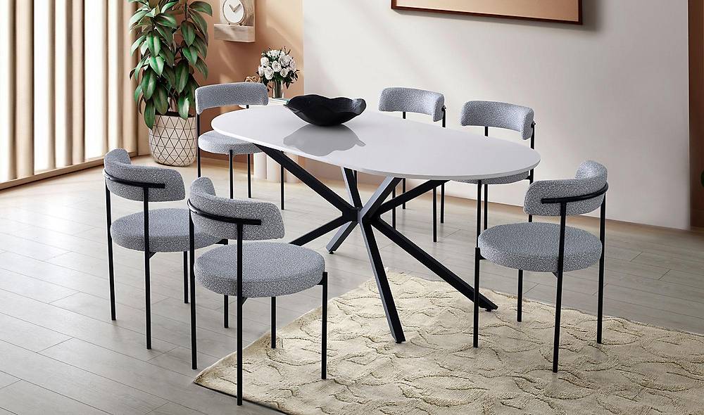 Lara Yemek Masası Takımı - Elvis Sandalye Yemek Masası Takımı