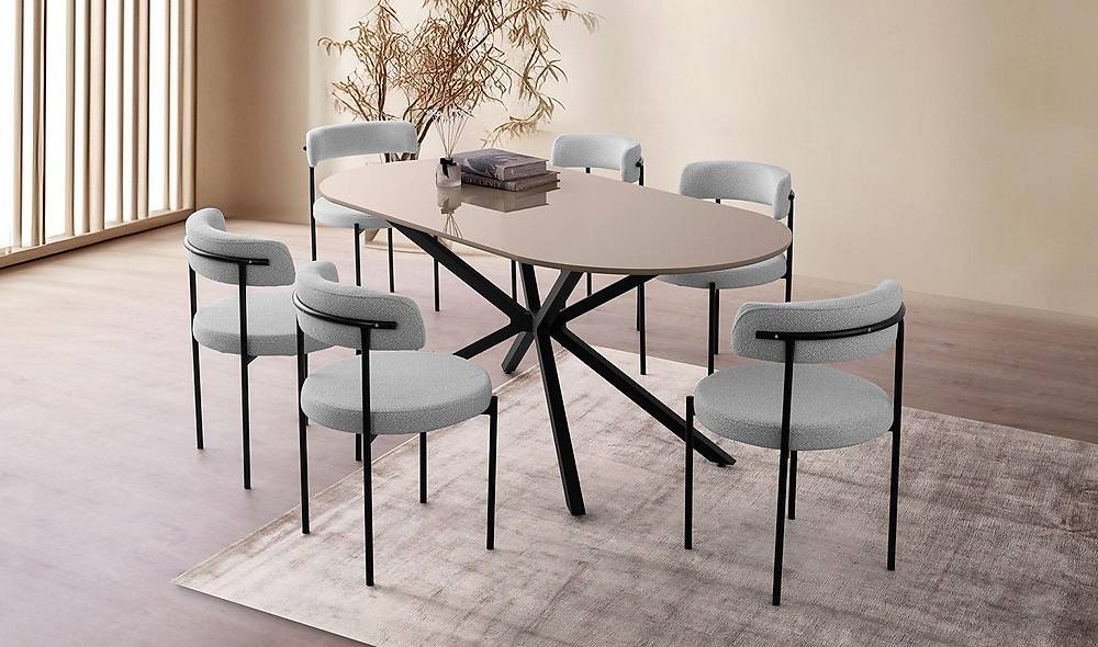 Lara Yemek Masası Takımı - Elvis Sandalye Yemek Masası Takımı