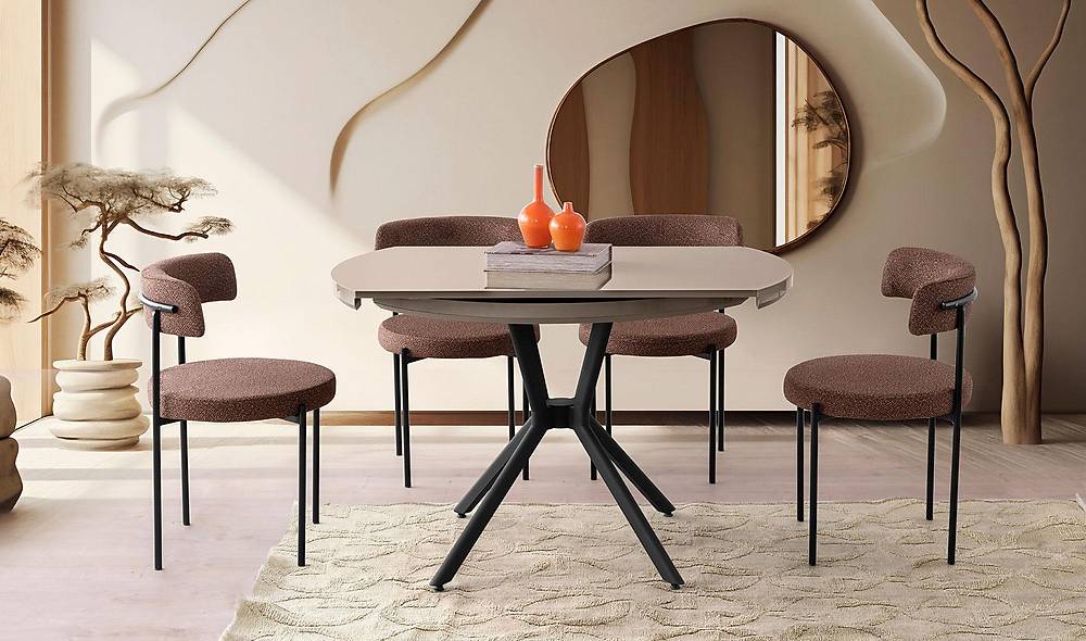 Alara Yemek Masası Takımı - Elvis Sandalye Yemek Masası Takımı