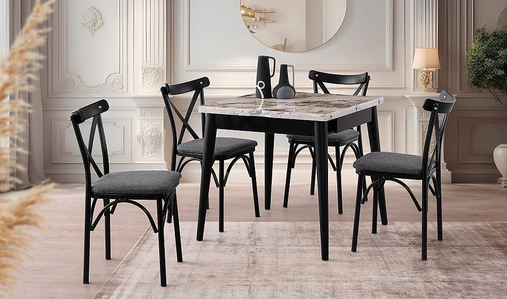 Alfa Yemek Masası Takımı - Brezee Sandalye Yemek Masası Takımı