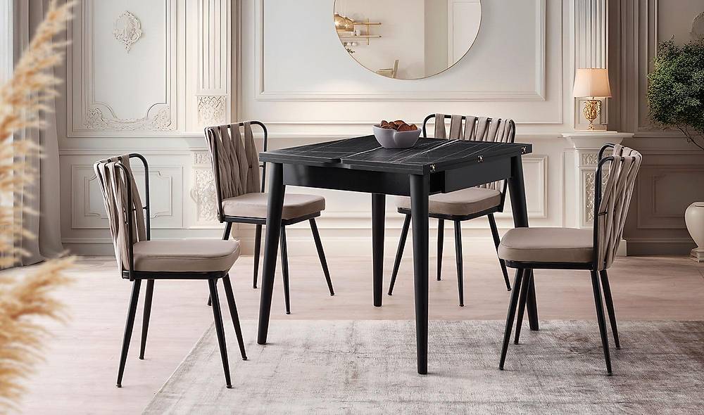 Alfa Yemek Masası Takımı - Akalis Sandalye Yemek Masası Takımı