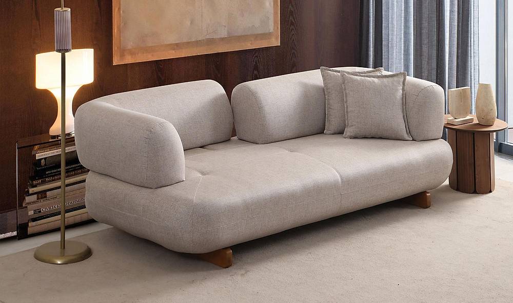 Brown Koltuk Takımı - Yataklı - Ahşap Ayaklı Koltuk Takımı