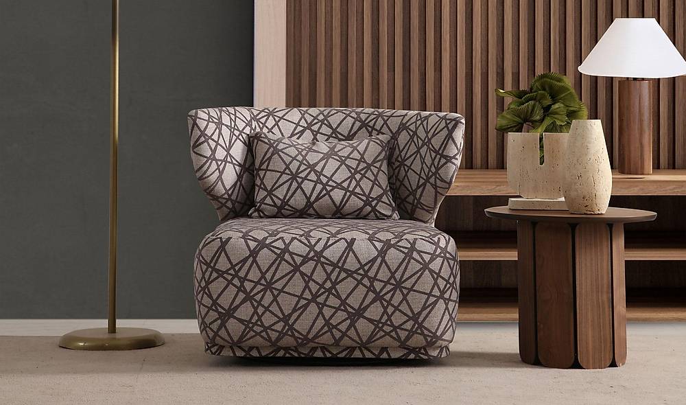 Brown Koltuk Takımı - Yataklı - Ahşap Ayaklı Koltuk Takımı