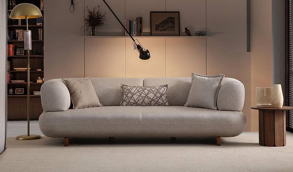 Brown Koltuk Takımı - Yataklı - Ahşap Ayaklı Koltuk Takımı