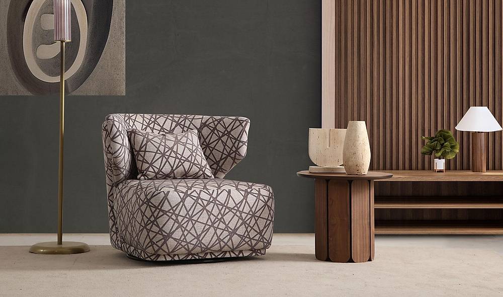 Brown Koltuk Takımı - Yataklı - Ahşap Ayaklı Koltuk Takımı