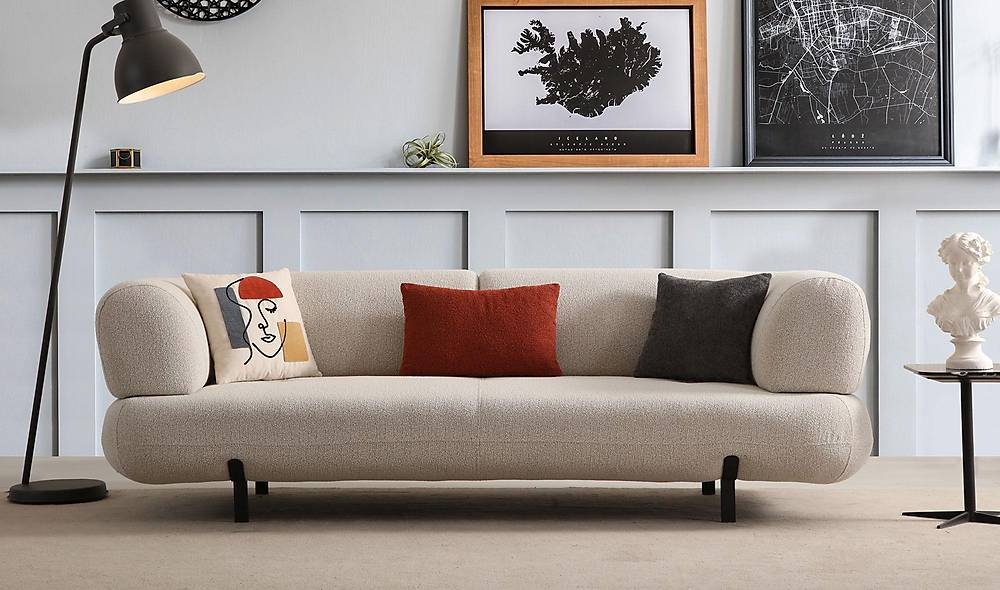 Brown Koltuk Takımı - Yataklı - Metal Ayaklı Koltuk Takımı