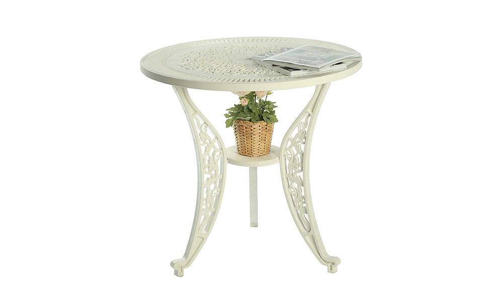 Arbella Beyaz Balkon - Bahçe Çay Seti - Yuvarlak Bahçe Mobilyası