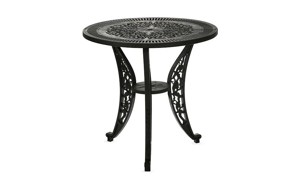 Arbella Siyah Balkon - Bahçe Çay Seti - Yuvarlak Bahçe Mobilyası