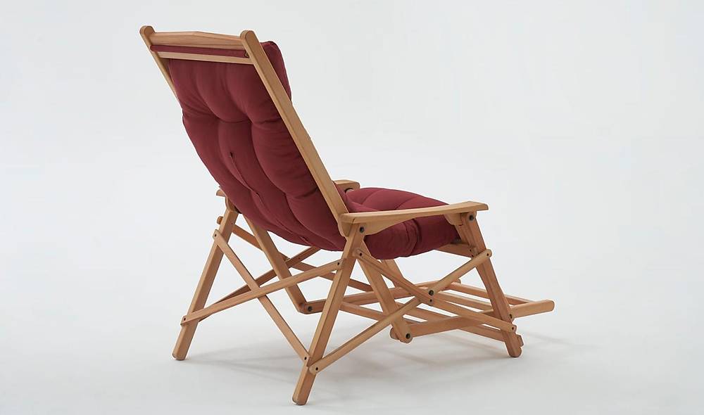 Ocean Tekli Bahçe - Balkon Koltuğu - Bordo Bahçe Mobilyası