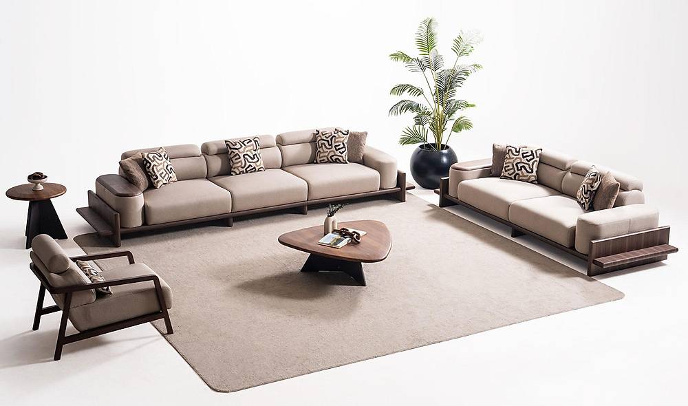 Alya Koltuk Takımı - Kahve Koltuk Takımı