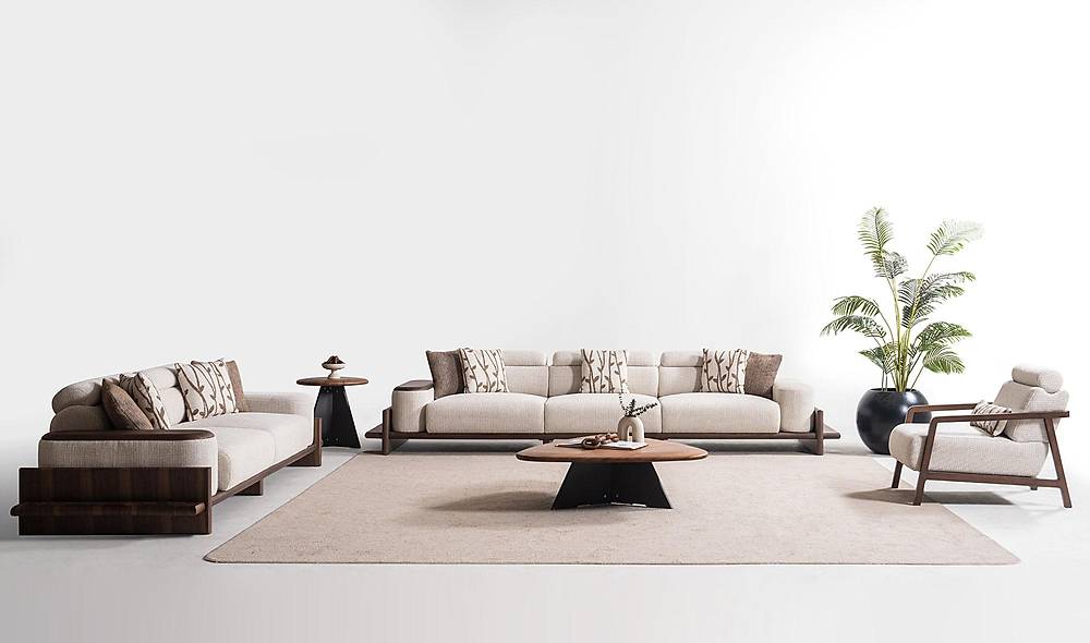 Alya Koltuk Takımı - Krem Koltuk Takımı