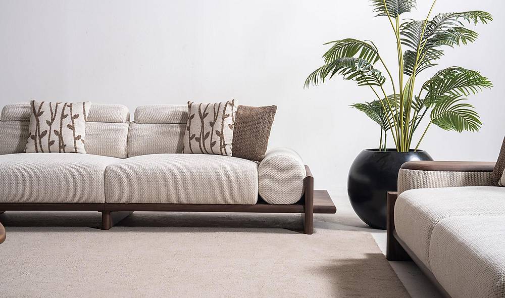 Alya Koltuk Takımı - Krem - Çap Kol Koltuk Takımı