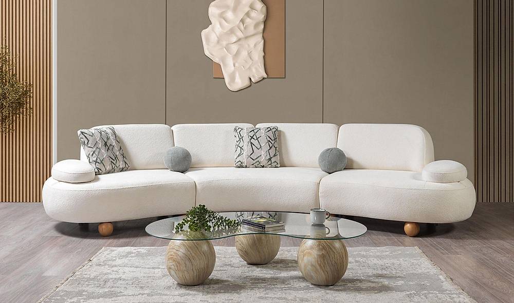 Floransa Koltuk Takımı - Yuvarlak Ayak Koltuk Takımı