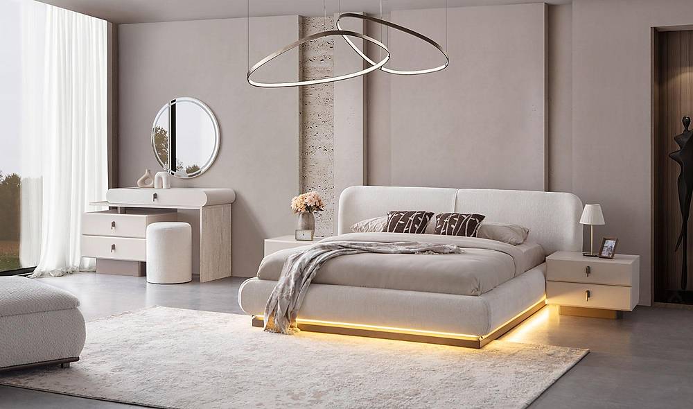 Lacy Bazalı Yatak Odası Yatak Odası