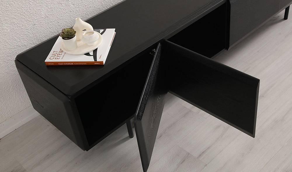 Roxas Tv Sehpası - Siyah TV Ünitesi