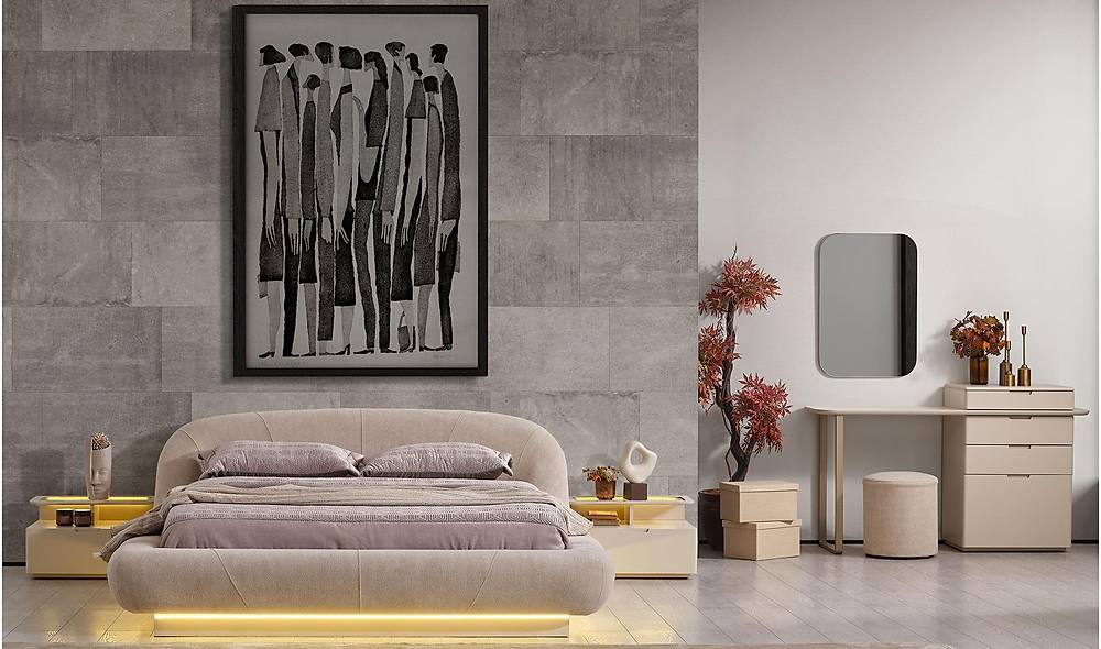 Rush Bazalı Yatak Odası Yatak Odası