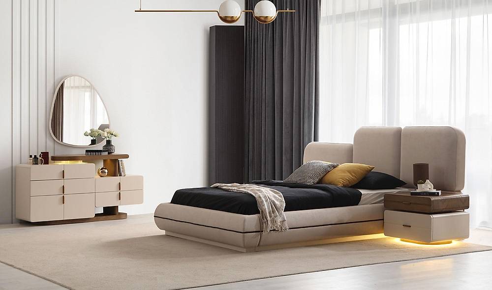 Fresco Bazalı Yatak Odası - 6 Kapılı Yatak Odası