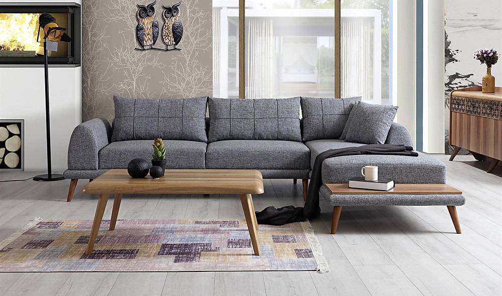 Bona Köşe Takımı - Gri Köşe Koltuk