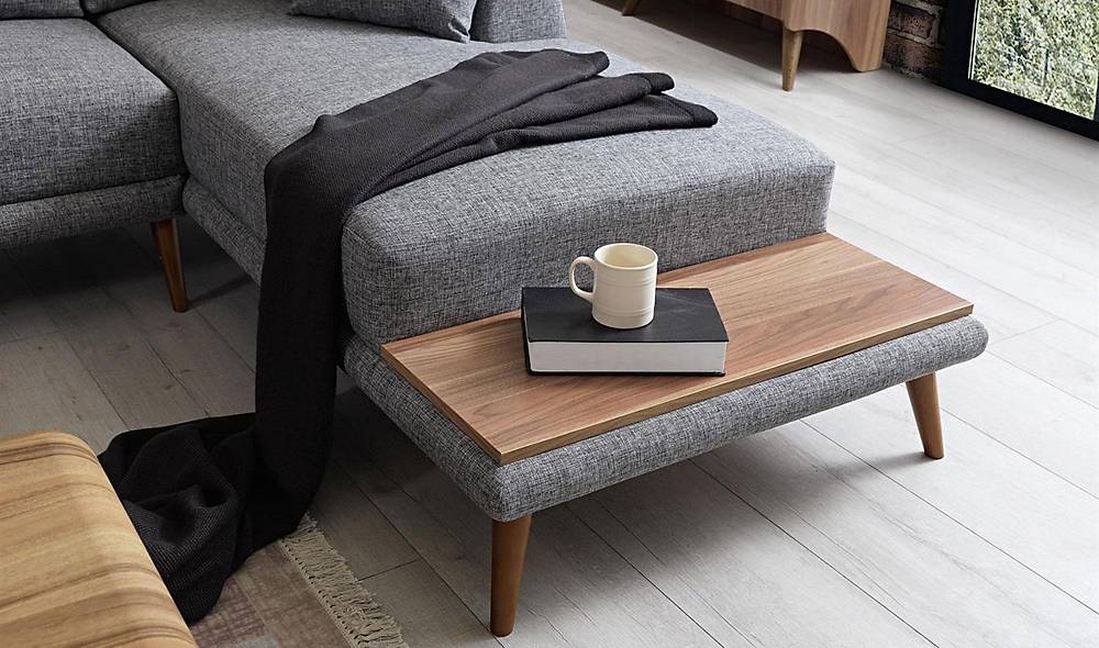 Bona Köşe Takımı - Gri Köşe Koltuk