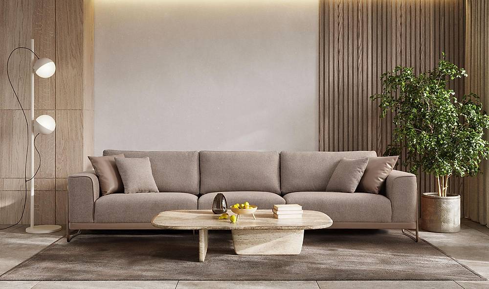 Calipto Koltuk Takımı - Bej Koltuk Takımı